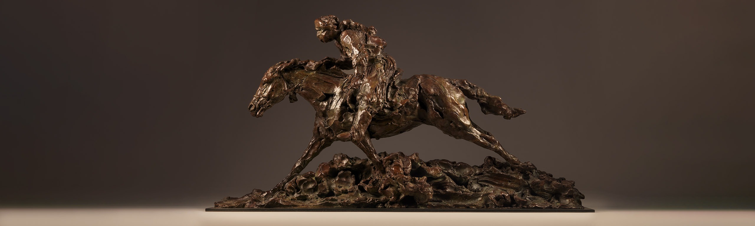 Afghan Horseman Bronze Sculpture