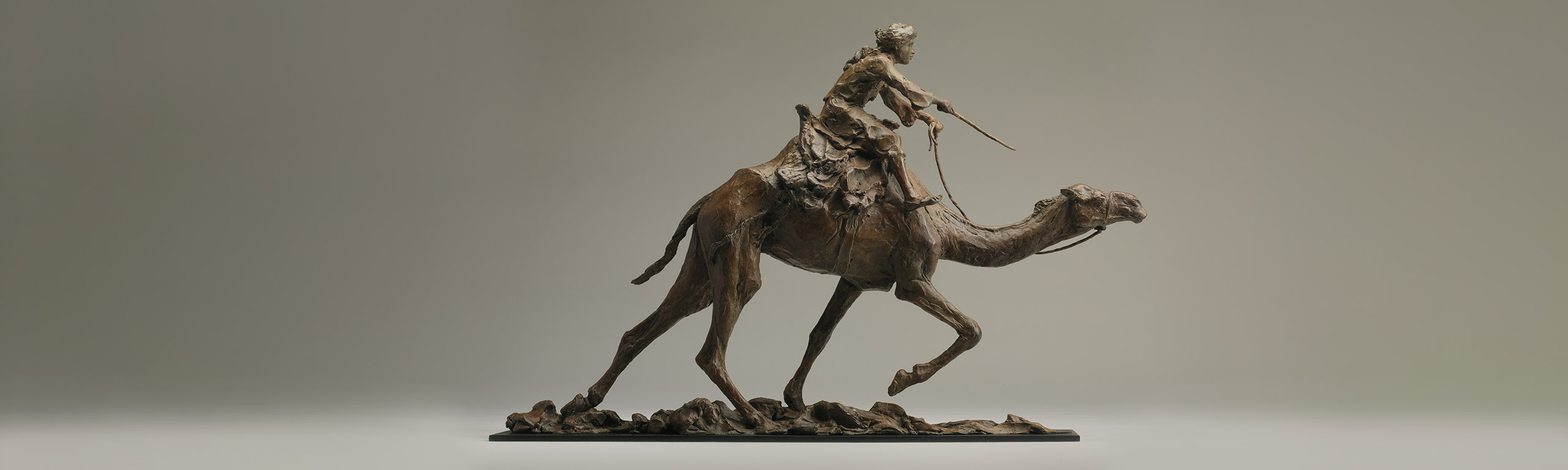 Camel Boy Bronze Sculpture, 2013