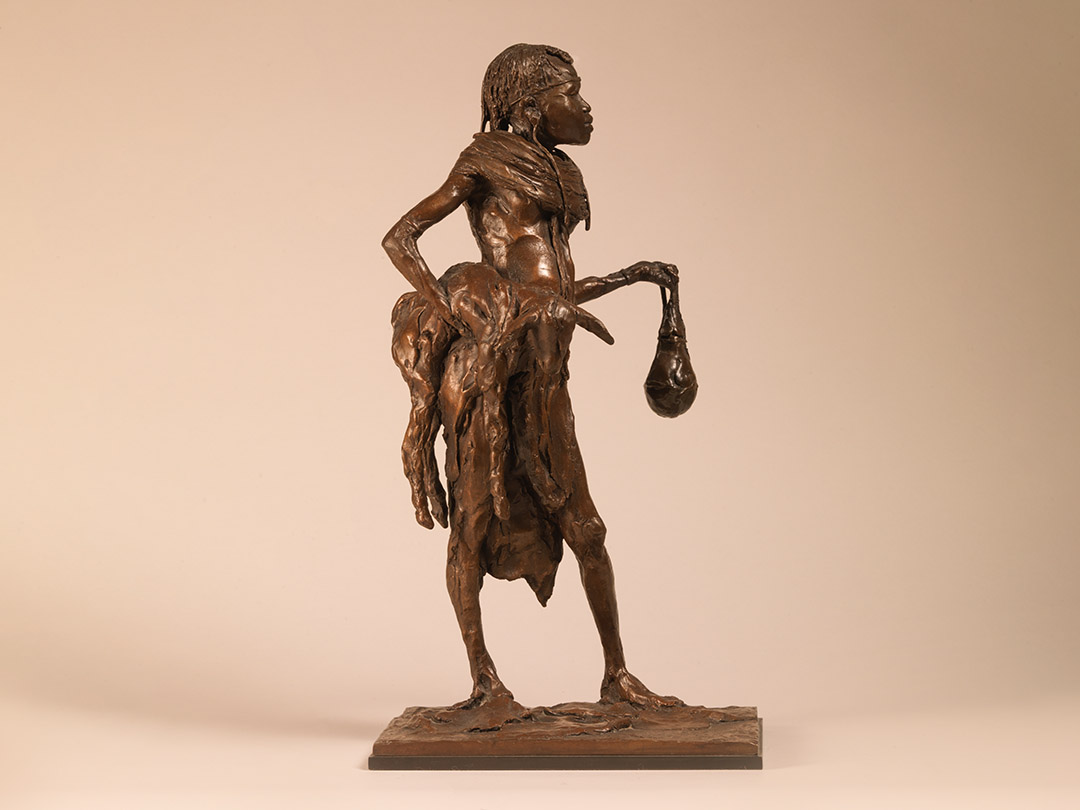 Pokot Girl with Gourd and Goat Thumbnail